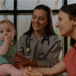 Endeavor Health - Baby with clinician and mother