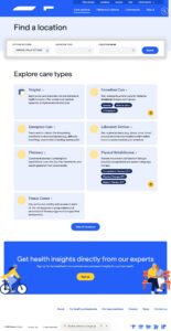Endeavor Health Find a Location - Full Page Screenshot