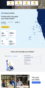 Endeavor Health Specialty Service Lines - Full Page Screenshot